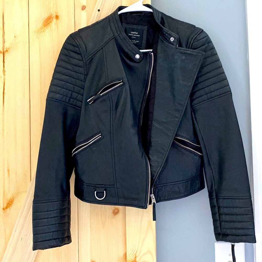 Zara leather jacket size M